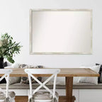 Miroir mural étroit en métal craquelé non biseauté 40" x 29" - Amanti Art : Cadre en polystyrène, quincaillerie de montage incluse