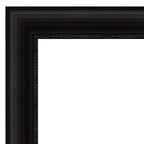 Miroir mural de salle de bain de 32 po x 32 po sans biseau, noir - Amanti Art : Moderne, carré, mural, cadre en polystyrène