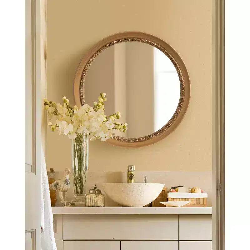 Kate & Laurel All Things Decor Miroir Mural Rond Wildomar Doré 26"x26"