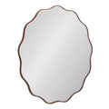Kate & Laurel All Things Decor 32"X32" Viona Round Scalloped Mirror Bronze
