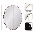 Kate & Laurel All Things Decor Miroir rond festonné Viona 32"x32" Bronze