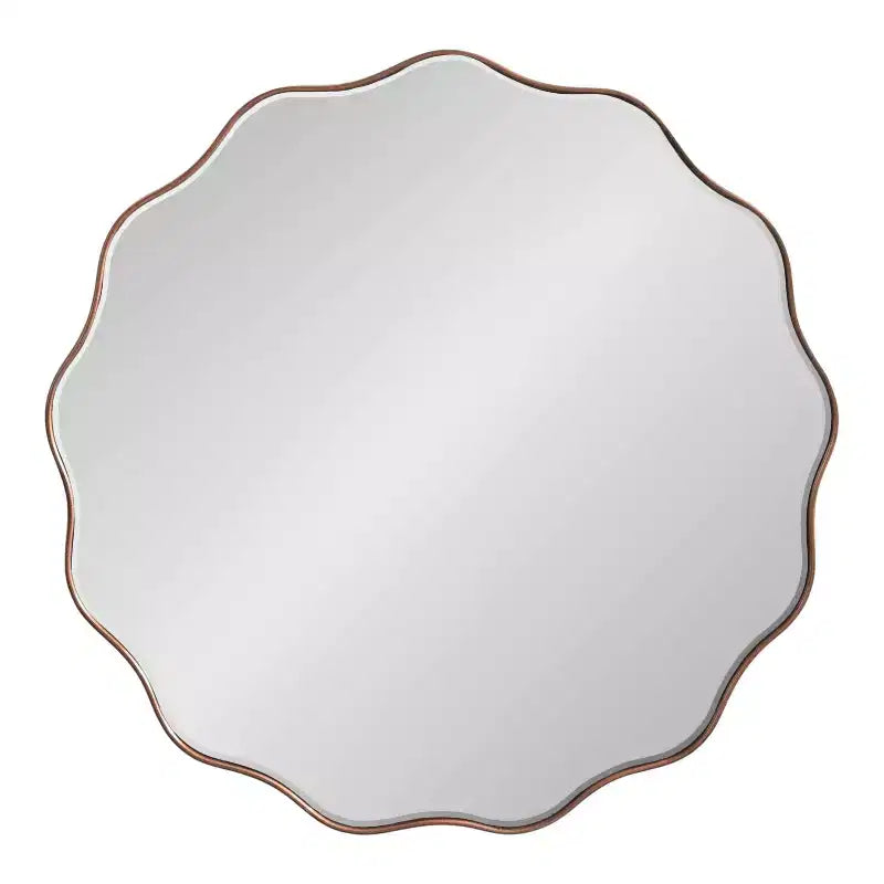 Kate & Laurel All Things Decor Miroir rond festonné Viona 32"x32" Bronze