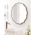 Kate & Laurel All Things Decor Miroir rond festonné Viona 32"x32" Bronze