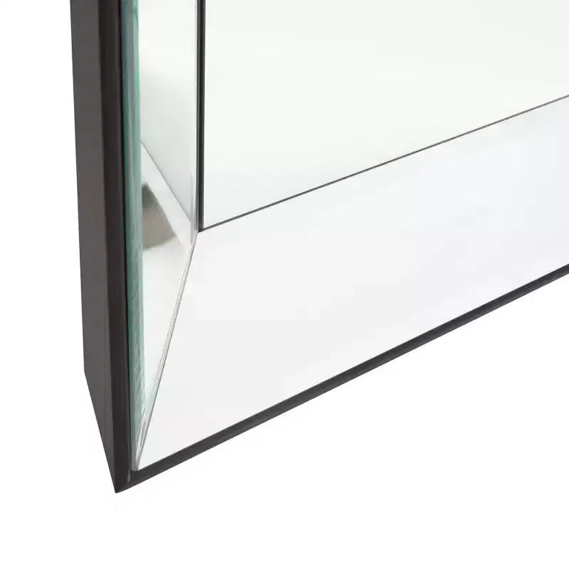 Miroir mural décoratif carré Howard Elliott Modern Vogue, argent : 22"x22", cadre en verre et bois, aucun assemblage requis