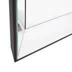 Miroir mural décoratif carré Howard Elliott Modern Vogue, argent : 22"x22", cadre en verre et bois, aucun assemblage requis