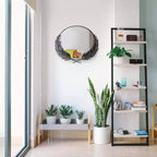 Miroir mural Emperor 22"x21" noir - Infinity Instruments : Cadre en fer grec, aucun assemblage requis