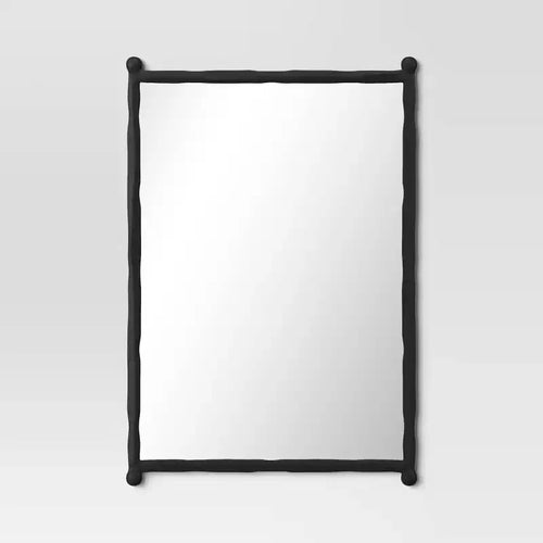 24"x33" Decorative Forged Metal Wall Mirror Black - Threshold™