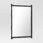Miroir Mural Décoratif en Métal Forgé Noir 24"x33" - Threshold™