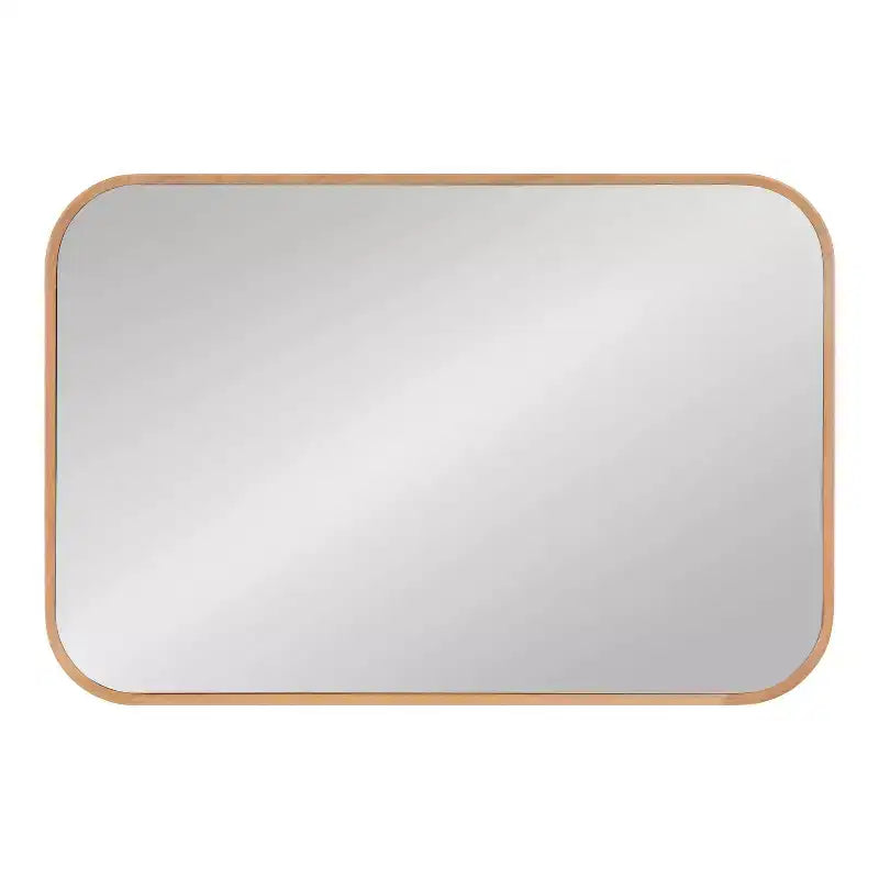 Miroir mural décoratif encadré Nordlund 23" x 35" Naturel - Kate & Laurel All Things Decor