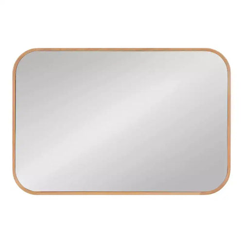 Miroir mural décoratif encadré Nordlund 23" x 35" Naturel - Kate & Laurel All Things Decor
