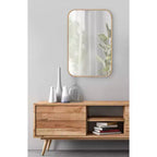 Miroir mural décoratif encadré Nordlund 23" x 35" Naturel - Kate & Laurel All Things Decor