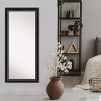 Miroir de sol Grand Black 76 x 168 cm (30" x 66") de Amanti Art – Sans biseau