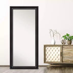 Miroir de sol Grand Black 76 x 168 cm (30" x 66") de Amanti Art – Sans biseau