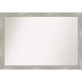 40"x28" Non-Beveled Dove Narrow Bathroom Wall Mirror Gray Wash - Amanti Art: Polystyrene Frame, Wall Mount
