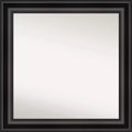32" x 32" Non-Beveled Grand Bathroom Wall Mirror Black - Amanti Art