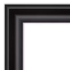 Miroir mural de salle de bain noir sans biseau 32" x 32" - Amanti Art