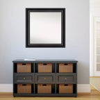 Miroir mural de salle de bain noir sans biseau 32" x 32" - Amanti Art