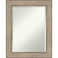 24" x 30" Beveled Trellis Silver Wood Wall Mirror - Amanti Art: Modern Rectangular, No Assembly Required