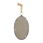 Lot de 5 miroirs muraux en métal avec corde de suspension grise - Olivia & May