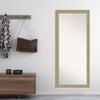 Miroir de sol non biseauté Amanti Art de 71 cm x 162,5 cm, mosaïque dorée – Grand, design élégant, facile à monter