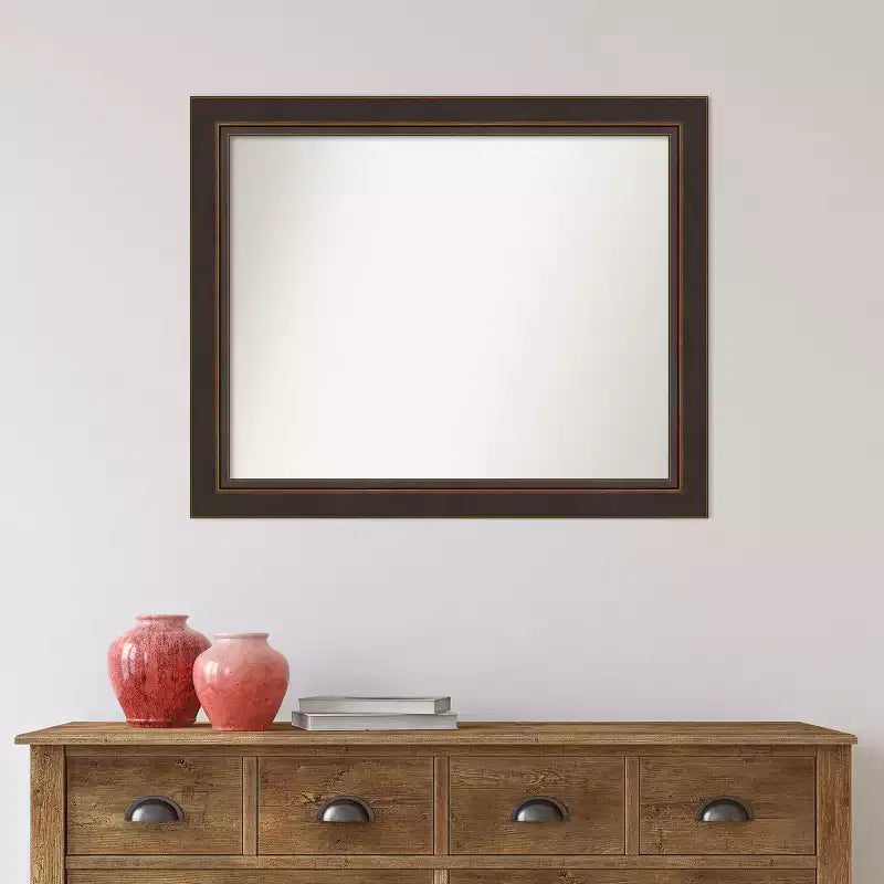 Miroir mural en bois bronze Lara 33" x 27" - Amanti Art