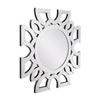 Miroir mural Howard Elliott 19,75 po x 19,75 po Eduina rond à motif symétrique découpé