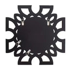Miroir mural Howard Elliott 19,75 po x 19,75 po Eduina rond à motif symétrique découpé