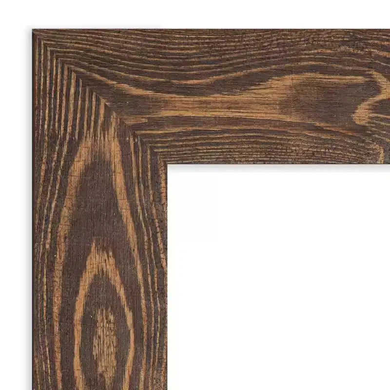 Miroir de porte Amanti Art en bois marron non biseauté 20 x 54 po