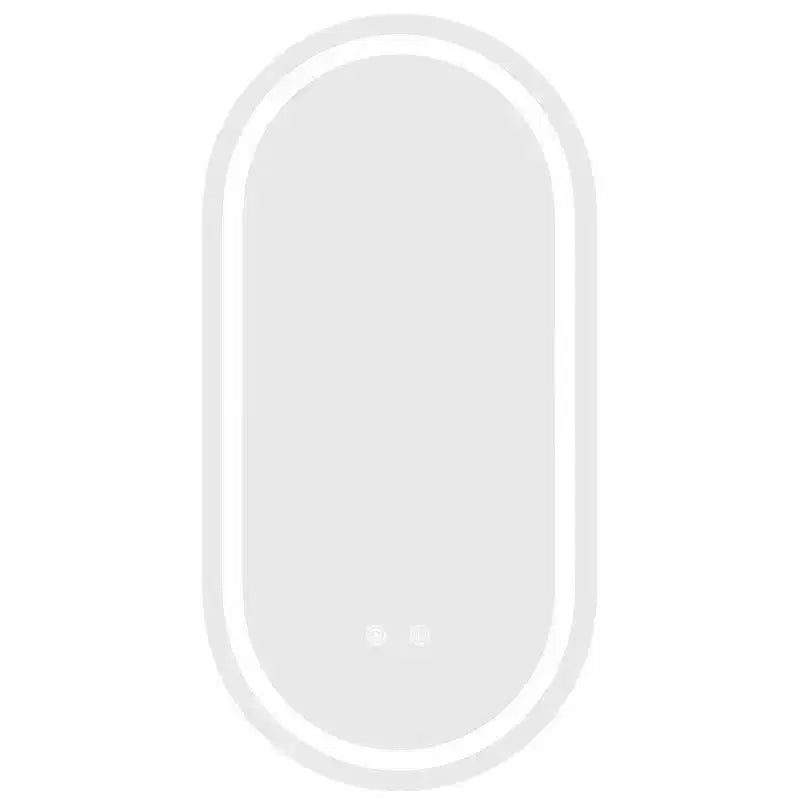 WallBeyond 15.75"x31.5" Oval LED Vanity Mirror Clear