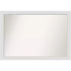 40"x28" Non-Beveled Flair Soft White Narrow Wall Mirror - Amanti Art: Modern Style, Polystyrene Frame