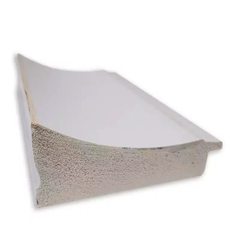 Miroir mural étroit Flair doux blanc, non biseauté, 40"x28" - Amanti Art : Style moderne, cadre en polystyrène