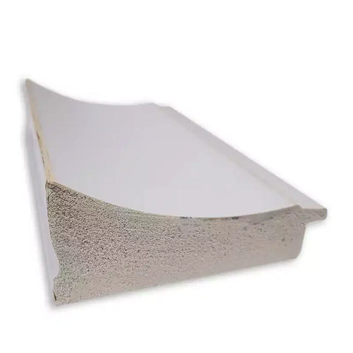 Miroir mural étroit Flair doux blanc, non biseauté, 40"x28" - Amanti Art : Style moderne, cadre en polystyrène