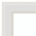 Miroir mural étroit Flair doux blanc, non biseauté, 40"x28" - Amanti Art : Style moderne, cadre en polystyrène