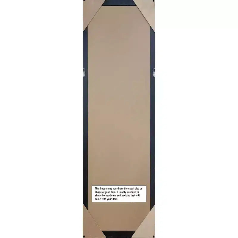 Miroir de porte 46x132 cm en bois recyclé sans biseau sarcelle/gris - Amanti Art