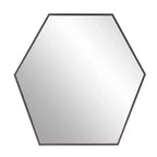 Howard Elliott 30"x30" Hexagonal Shaped Metal Framed Wall Mirror Silver
