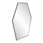 Miroir mural Howard Elliott 30"x30" en métal hexagonal argenté