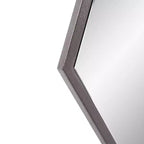 Miroir mural Howard Elliott 30"x30" en métal hexagonal argenté