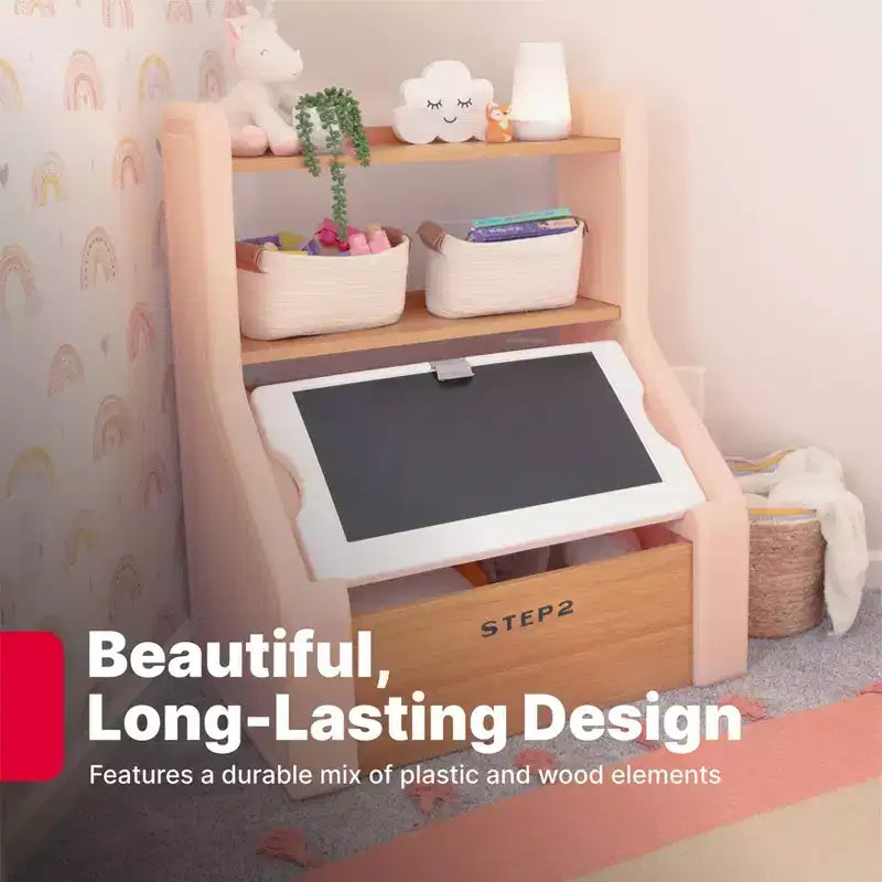 Table et coffre de rangement Step2 Harmony pour enfants - Rose