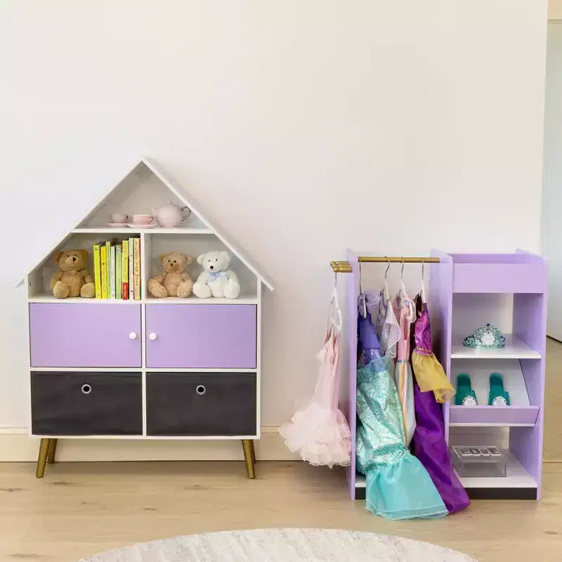 Humble Crew Meuble de Rangement pour Déguisements d'Enfants avec Miroir Violet