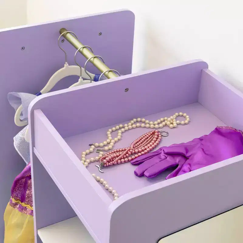 Humble Crew Meuble de Rangement pour Déguisements d'Enfants avec Miroir Violet