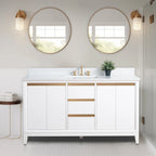 Meuble-lavabo Vanity Art avec évier en céramique et dessus en marbre reconstitué