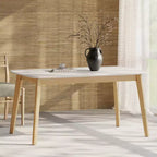 GDFStudio Anne Table à manger en bois moderne du milieu du siècle