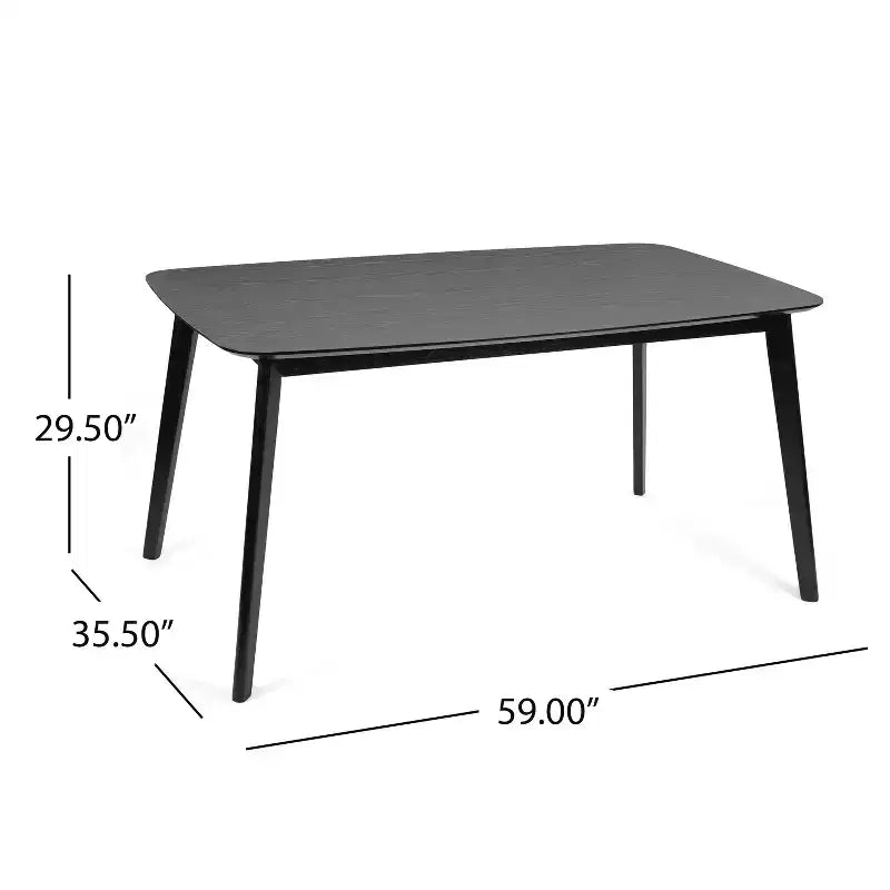 GDFStudio Anne Table à manger en bois moderne du milieu du siècle