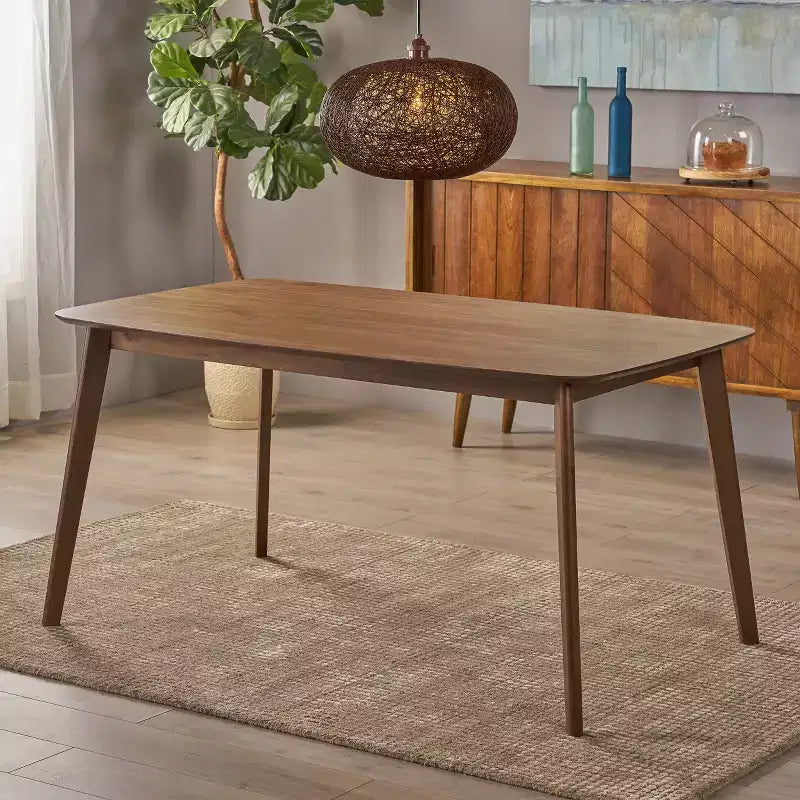 GDFStudio Anne Table à manger en bois moderne du milieu du siècle