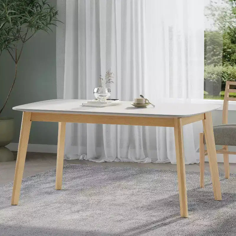 GDFStudio Anne Table à manger en bois moderne du milieu du siècle