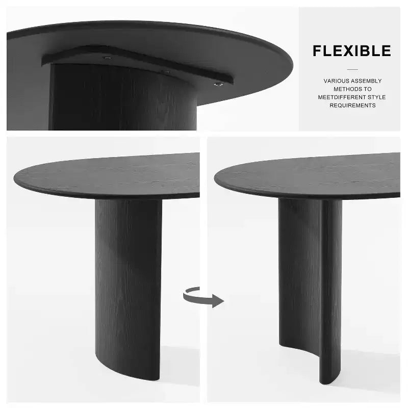 Dovelina Table de Salle à Manger Table de Cuisine Moderne en Bois Table de Salle à Manger