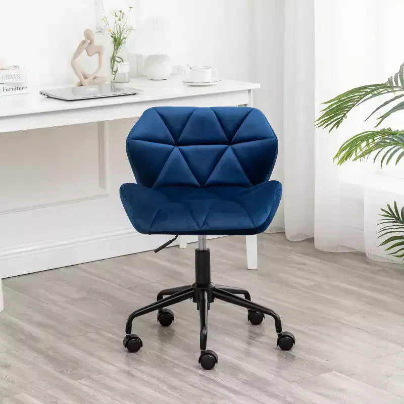 Fauteuil de bureau pivotant et réglable Eldon Diamond Tufted, bleu
