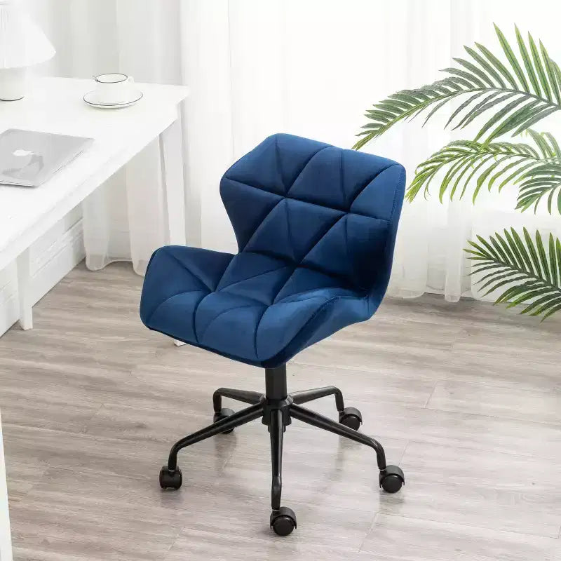 Fauteuil de bureau pivotant et réglable Eldon Diamond Tufted, bleu