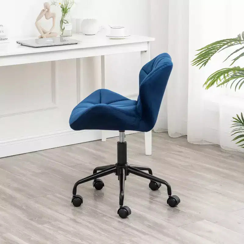 Fauteuil de bureau pivotant et réglable Eldon Diamond Tufted, bleu