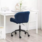 Fauteuil de bureau pivotant et réglable Eldon Diamond Tufted, bleu